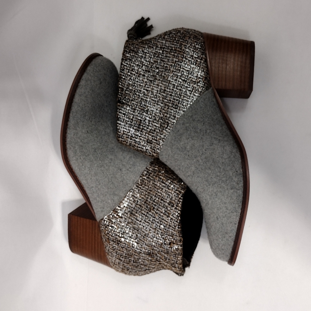 Toms Wool Blend Chelsea Boots Women's 11 Gray Boho Retro 90s Y2K Casual - Picture 7 of 11